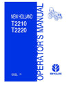 New Holland T2210 T2220 Tractor Operator's Manual 87667448 