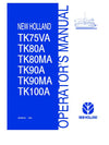 New Holland TK75VA TK80A TK80MA TK90A TK90MA TK100A Tractor Operator's Manual 87545315