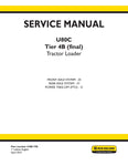 New Holland U80C Tier 4B (final) Tractor Loader Service Repair Manual 47881790