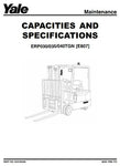 Yale ERP030TGN, ERP035TGN, ERP040TGN Electric Forklift Truck E807 Series Workshop Service Repair Manual